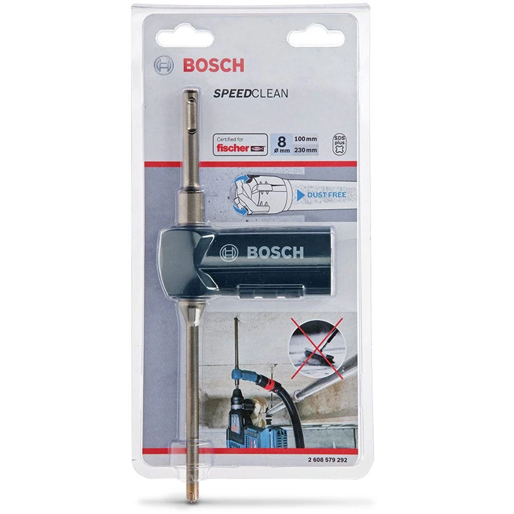 BOSCH 8.0 X 230mm 2-Cutter SDS-Plus TCT Dust Extraction Hammer Drill Bit - SPEEDCLEAN - Image 2
