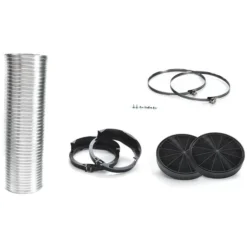Bosch Recirculation Set (Consisting Of: 2 Charcoal Filters, Charcoal Filter Support, Deflector, Flexible Hose ø 150 Mm And 1500 Mm Long, 2 Clamps, Mou