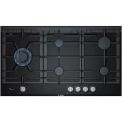 Bosch Serie 8 90cm Gas Cooktop Ceramic Glass Black PRS9A6D70A