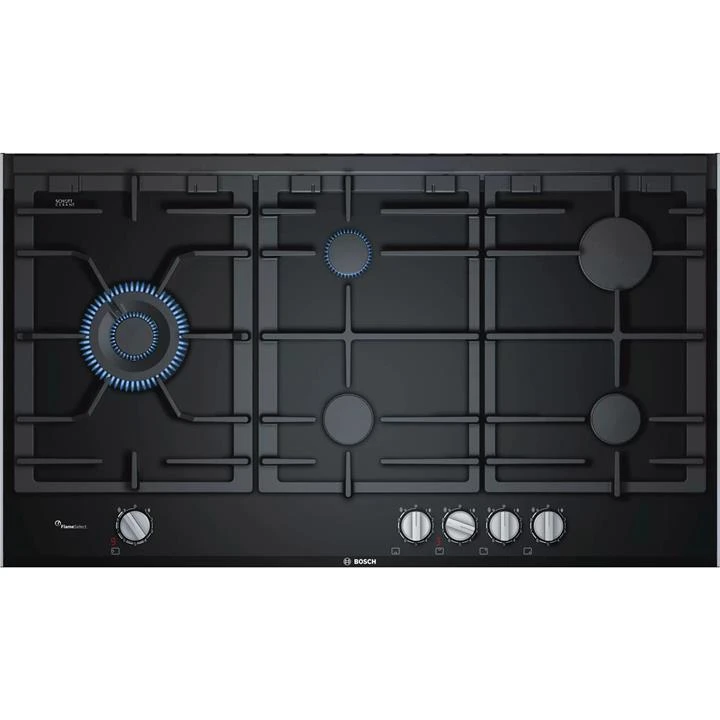 Bosch Serie 8 90cm Gas Cooktop Ceramic Glass Black PRS9A6D70A