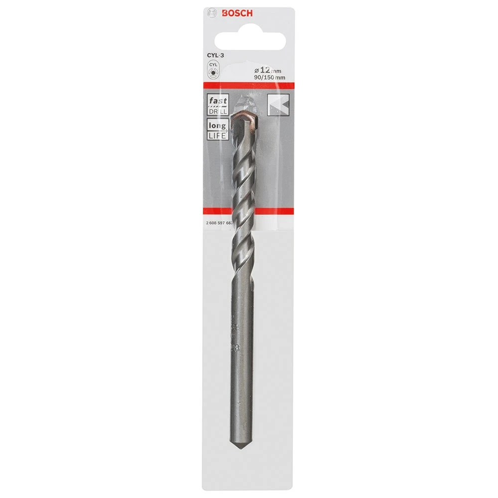 BOSCH 12 X 150mm Silver Percussion Masonry Drill Bit - Image 2