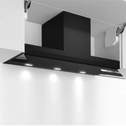 Bosch Series 6 Integrated Design Hood 90 Cm Clear Glass Black Printed DBB97AM60A