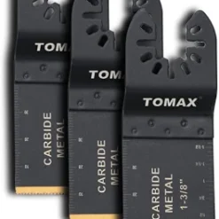 3 PCS Carbide Teeth Oscillating Multitool Quick Release Oscillating Saw Blades Fits Fein Multimaster, Porter Cable, Black & Decker, Bosch Craftsman, Ridgid, Makita, Milwaukee, Dewalt, And More