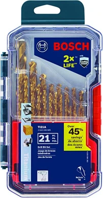 Bosch TI21A Titanium-Coated Metal Drill Bit Set (21 Piece) - Image 3