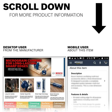 Bosch 85708M 2.9cm . X 4.1cm . Carbide Tipped Cove Vertical Raised Panel Bit - Image 2