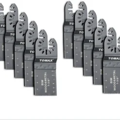 10 PCS Oscillating Saw Blades For Bi-Metal/Wood, Multitool Quick Release Blades Fits Fein Multimaster, Porter Cable, Black & Decker, Bosch Craftsman, Ridgid, Makita, Milwaukee, Dewalt, And More