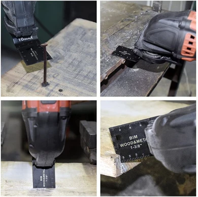 10 PCS Oscillating Saw Blades For Bi-Metal/Wood, Multitool Quick Release Blades Fits Fein Multimaster, Porter Cable, Black & Decker, Bosch Craftsman, Ridgid, Makita, Milwaukee, Dewalt, And More - Image 2