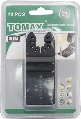 10 PCS Oscillating Saw Blades For Bi-Metal/Wood, Multitool Quick Release Blades Fits Fein Multimaster, Porter Cable, Black & Decker, Bosch Craftsman, Ridgid, Makita, Milwaukee, Dewalt, And More - Image 4